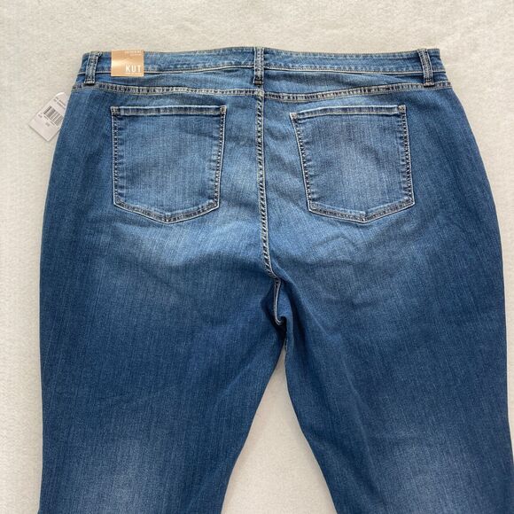 Kut from the Kloth Jeans Women's 24W Catherine Boyfriend Dark Blue Stretch Denim - Picture 11 of 13